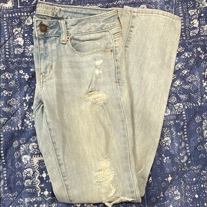 American Eagle Outfitters Blue Boyfriend Jeans Distressed Vintage